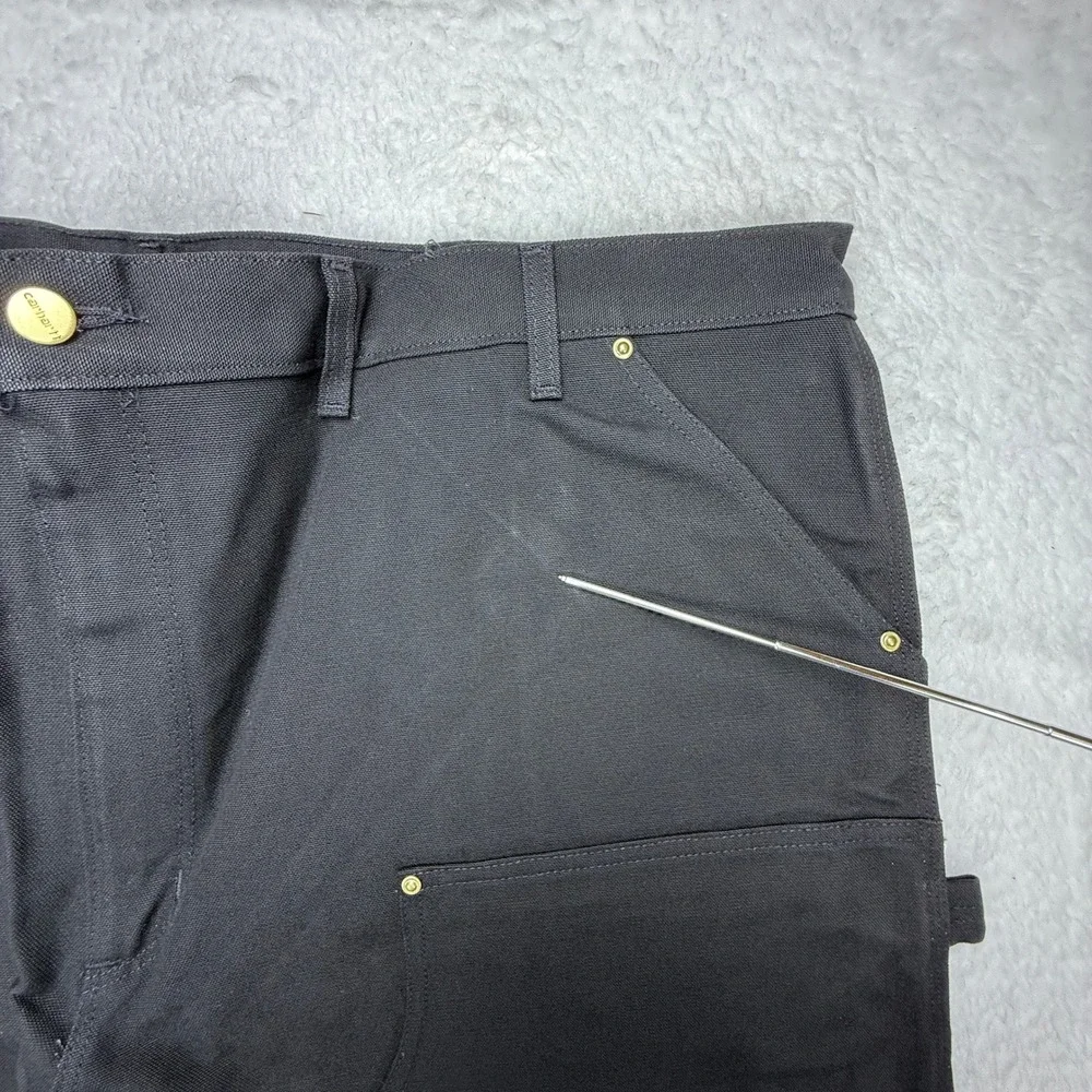 Carhartt B01 BLK 52W Double Front Work‎ Dungaree Pants Black 48x30 USA NWT